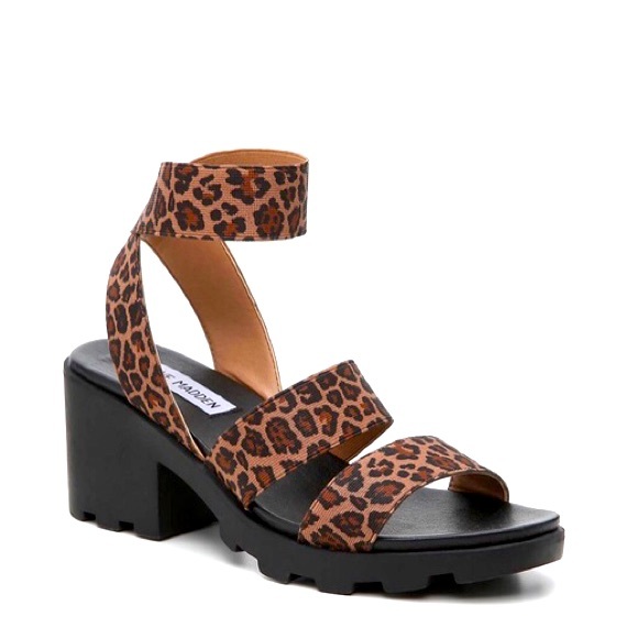 Steve Madden Shoes - Steve Madden Ankle Strap Sandals Cheetah Block Heel Size 11 M NWT